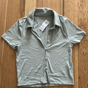 Cropped Collared Abercrombie Top